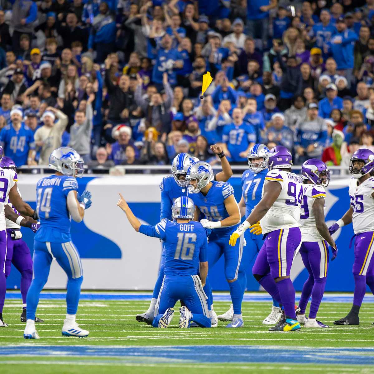 Minnesota Vikings safety Camryn Bynum (24) walks off the field against the  Detroit Lions during an NFL football game, Sunday, Dec. 11, 2022, in  Detroit. (AP Photo/Rick Osentoski Stock Photo - Alamy