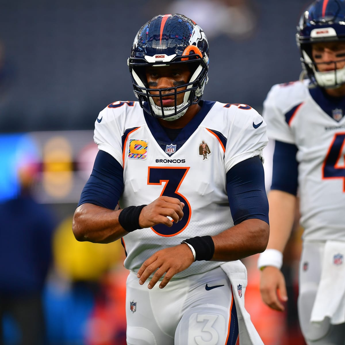 Denver Broncos quarterback Brett Rypien (4) looks to throw against the  Atlanta Falcons during the second half of the Pro Football Hall of Fame NFL  preseason game, Thursday, Aug. 1, 2019, in