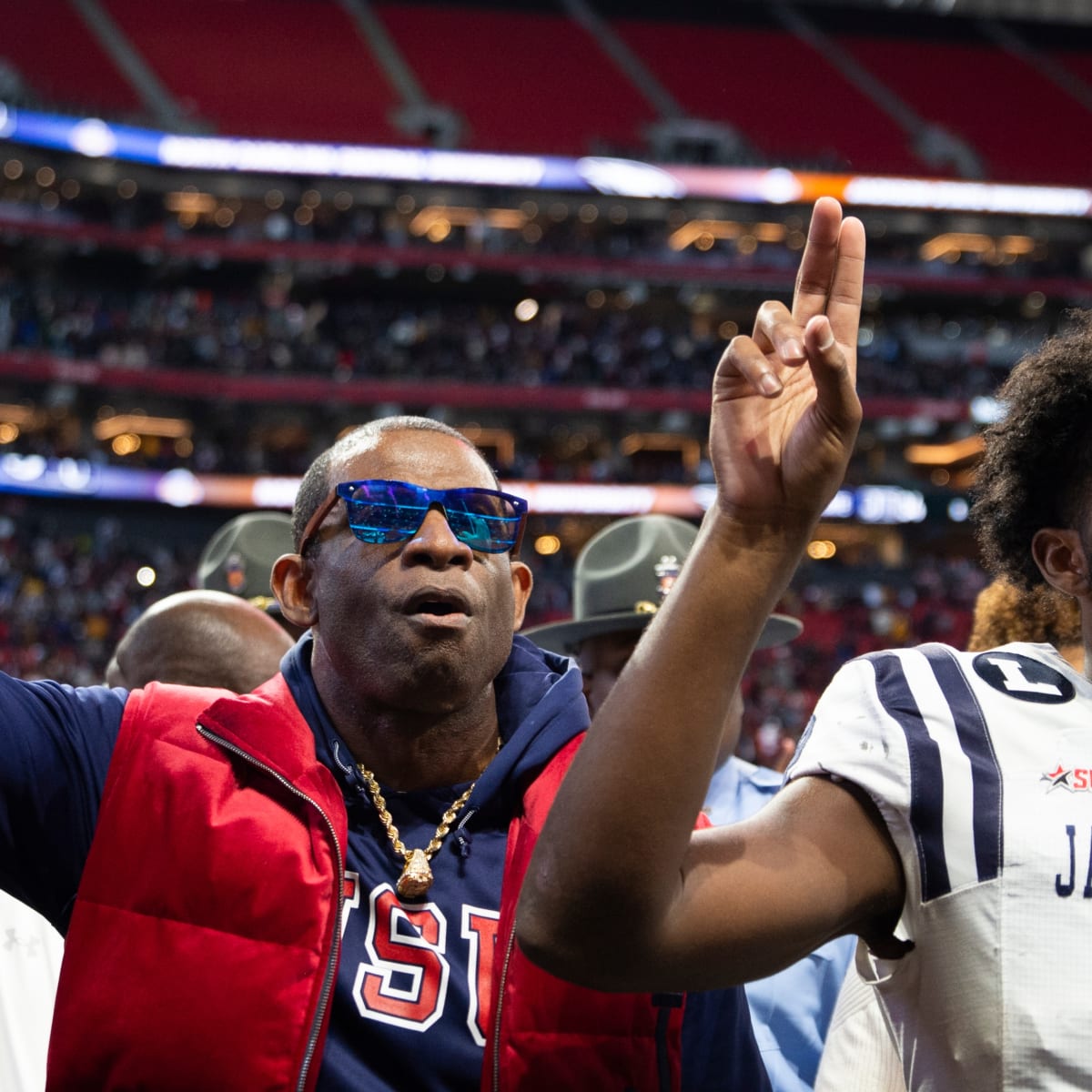 Deion Sanders gets emotional in final game at Jackson State: 'We started  together, let's end together'