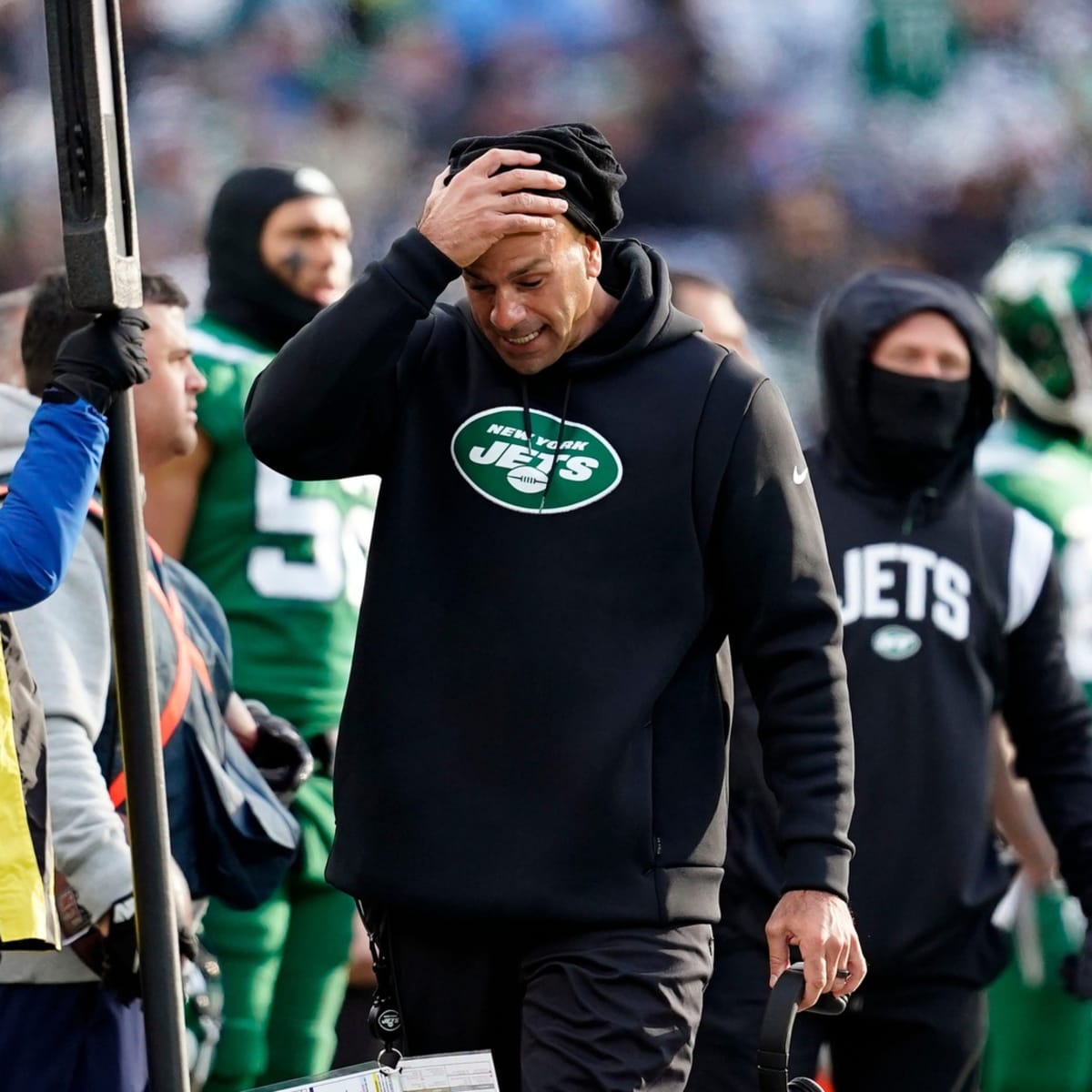 Detroit Lions tight end Brock Wright (89) runs down field after catching a  pass for the winning touchdown during a NFL game against the New York Jets  on Sunday, Dec. 18, 2022