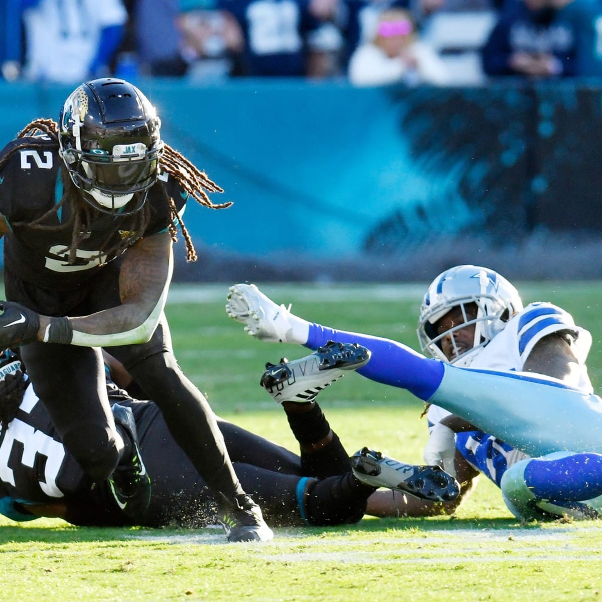 Jacksonville Jaguars Safety Rayshawn Jenkins looks on during the NFL