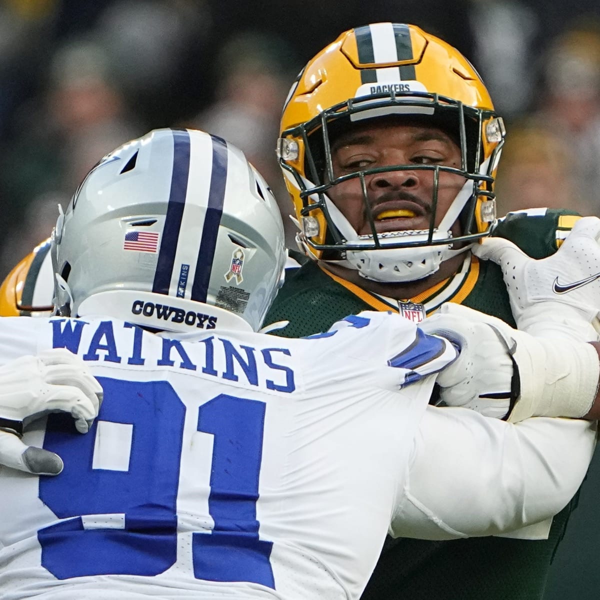 Green Bay Packers' Cullen Jenkins at Super Bowl Media Day in Cowboys  Stadium on February 1, 2011 in Arlinton, Texas. Photo by Francis Specker  Stock Photo - Alamy