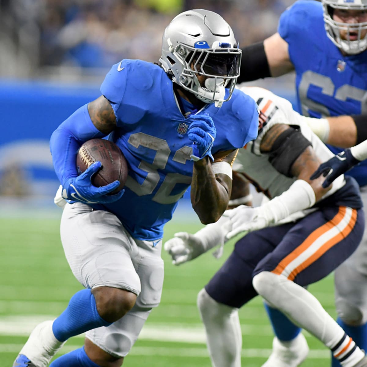 Snap counts, PFF grades: Lions RB D'Andre Swift falls to third fiddle