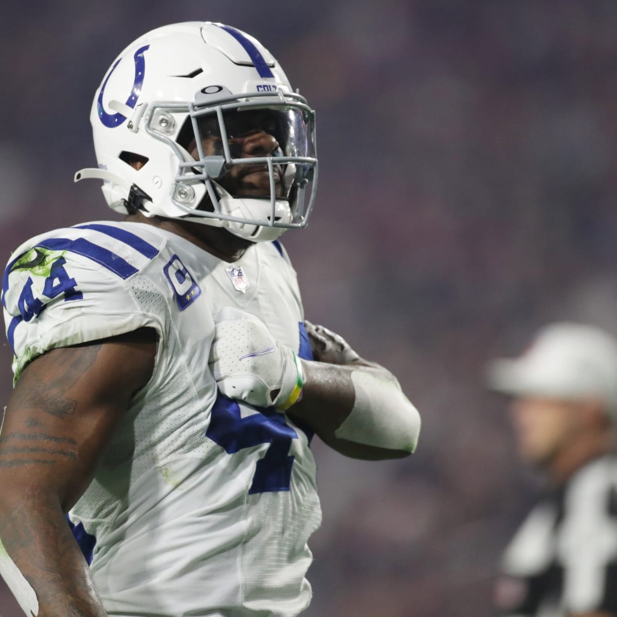 Indianapolis Colts Linebacker Zaire Franklin looks on in game action  News Photo - Getty Images