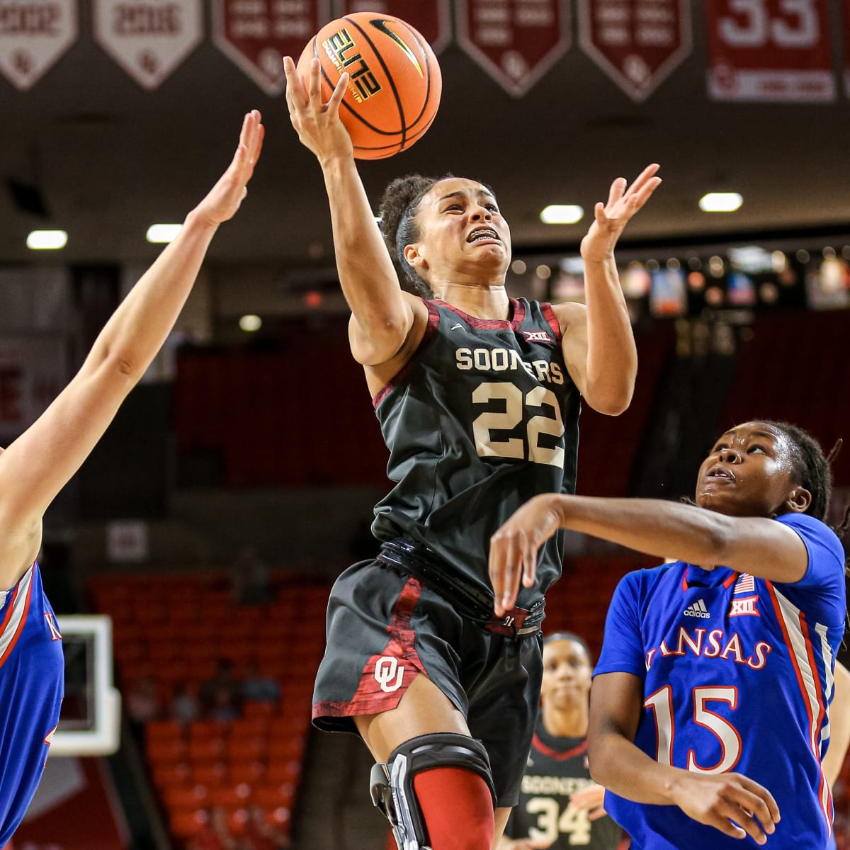 No. 15 Oklahoma Women Hold Off Kansas 86-80