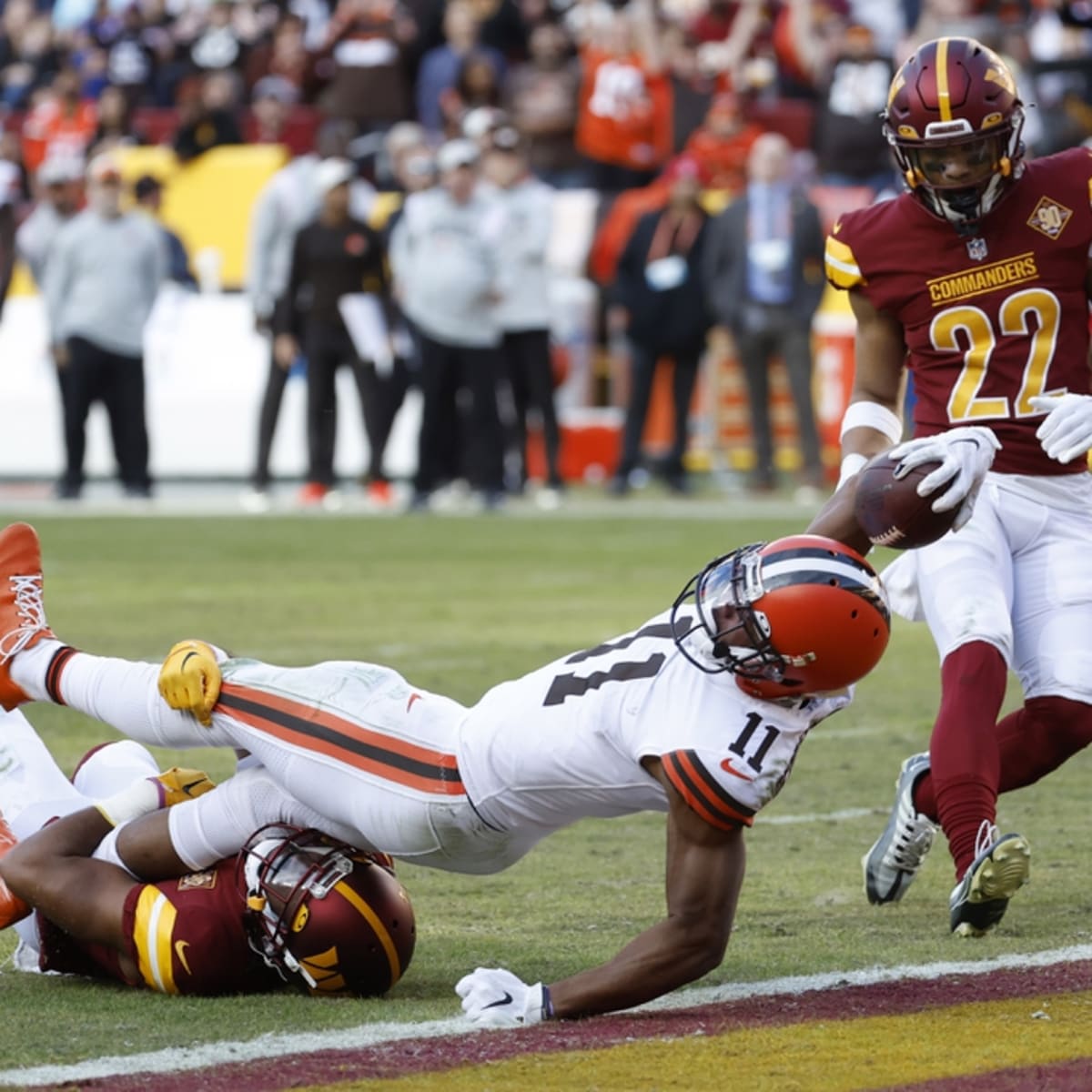 Browns WR Donovan Peoples-Jones has a habit of making big plays against the  Bengals 