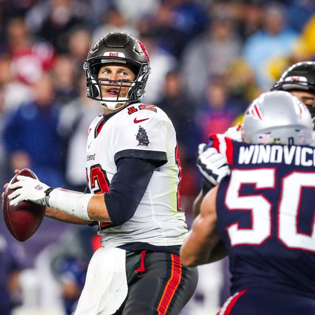 Here we have Tom Brady in his new Buccaneers jersey. Please keep New  England in your prayers, This is the Loop