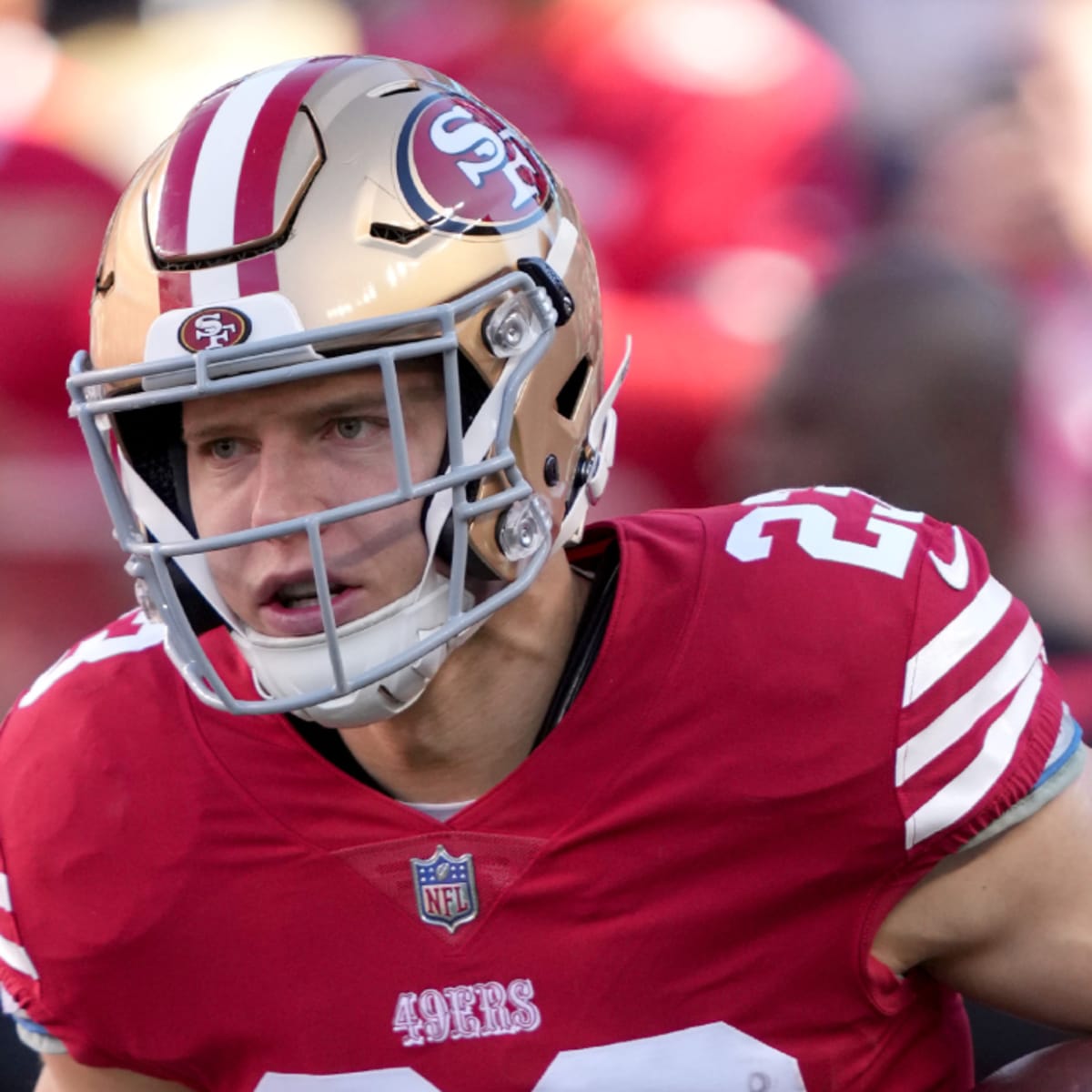 49ers running backs Christian McCaffrey (calf contusion), Elijah Mitchell  (groin) day-to-day with injuries 