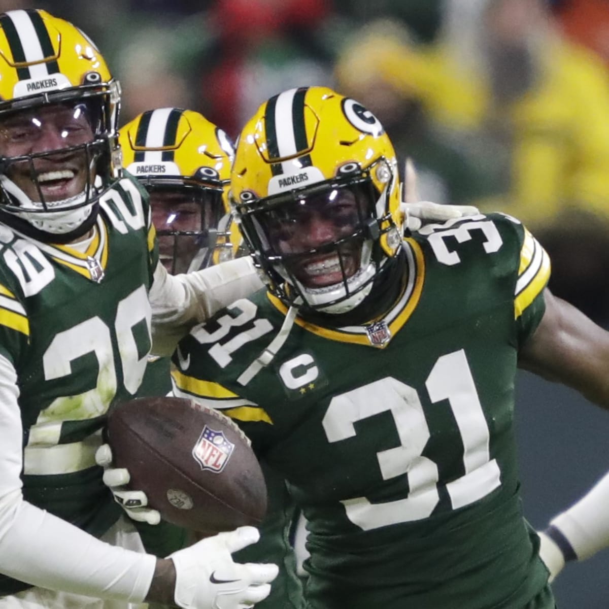 Green Bay, WI, USA. 12th Jan, 2020. Green Bay Packers strong safety Adrian  Amos #31 after the NFL Football game between the Seattle Seahawks and the Green  Bay Packers at Lambeau Field