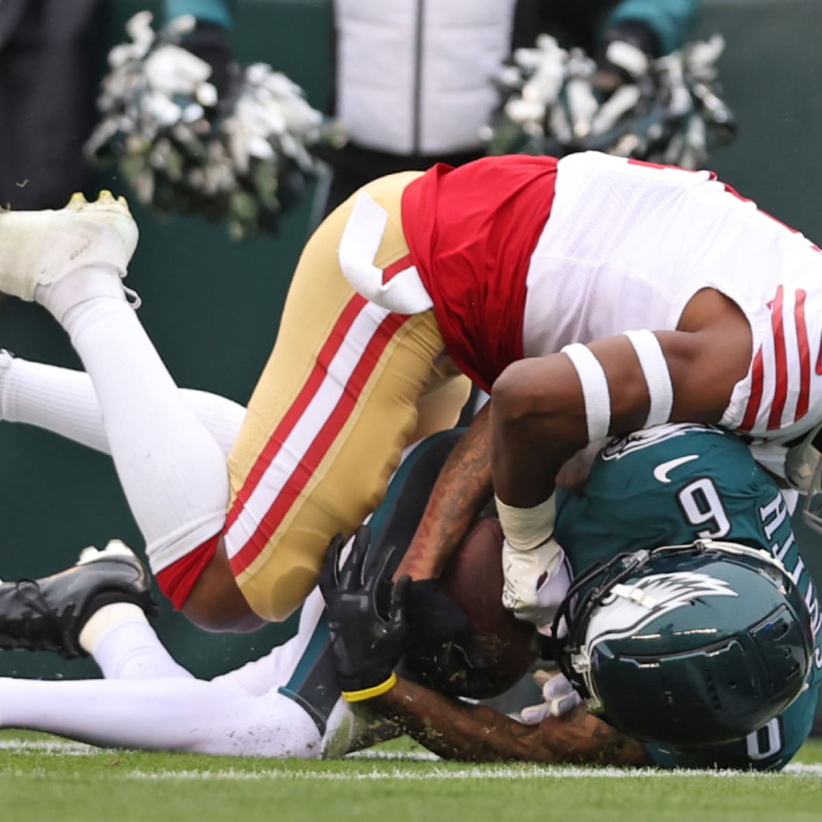 Why 49ers' Kyle Shanahan didn't challenge Devonta Smith call