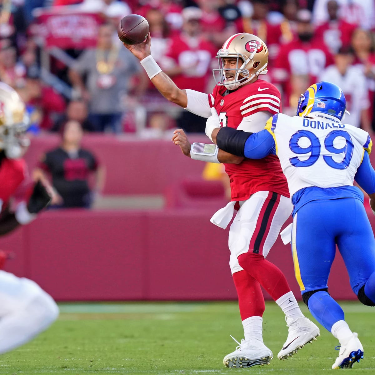 Here's what Aaron Donald said during his impassioned sideline pep talk that  propelled Rams comeback vs. 49ers