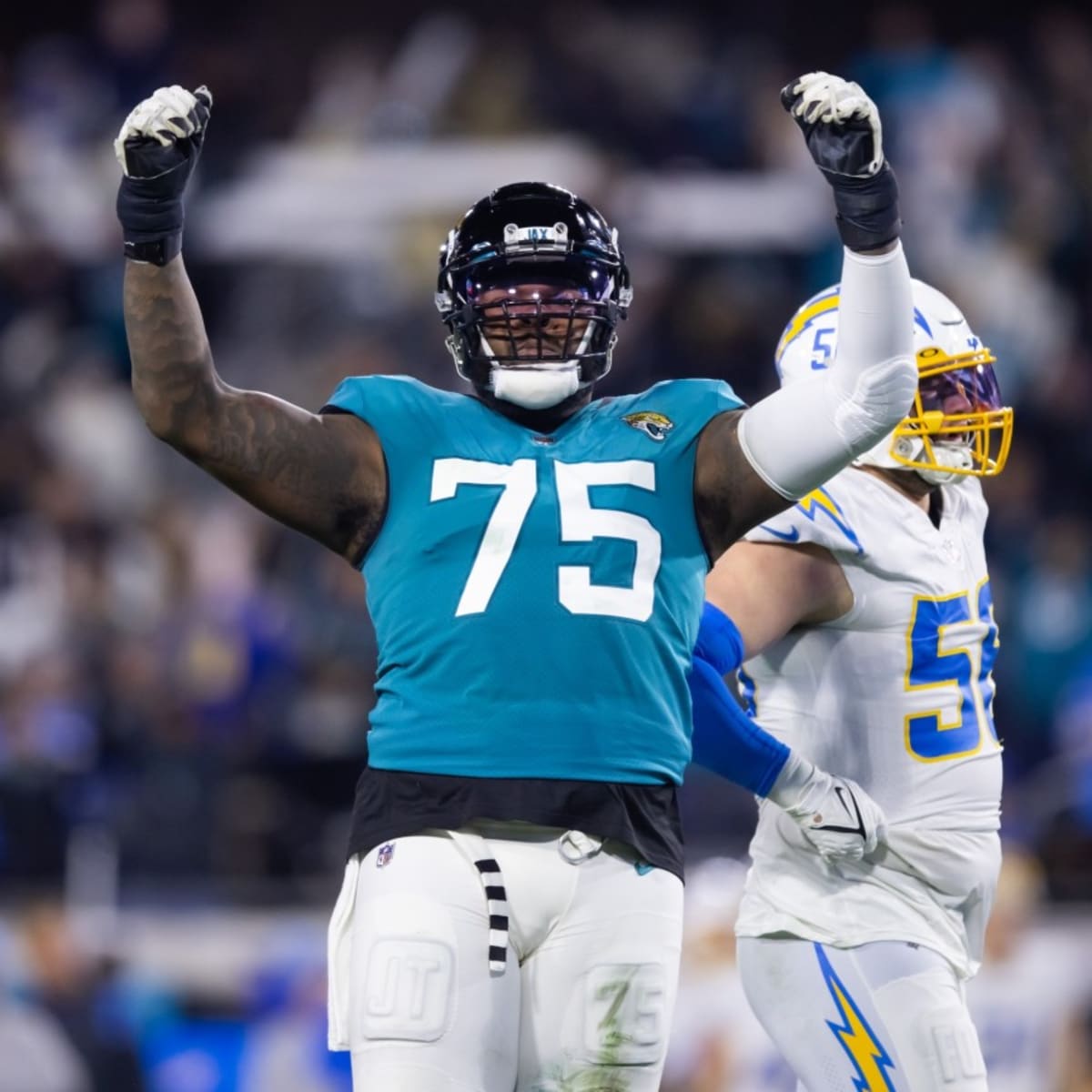 Jawaan Taylor Jacksonville Jaguars Game-Used #75 White Jersey vs. Los  Angeles Rams on December 5 2021