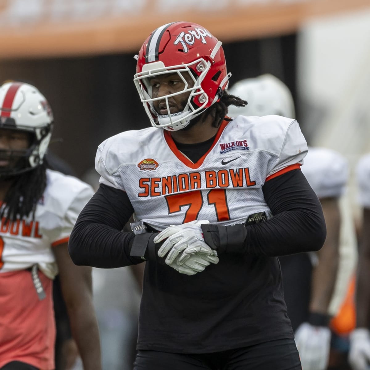 O'Cyrus Torrence raising eyebrows throughout Senior Bowl week