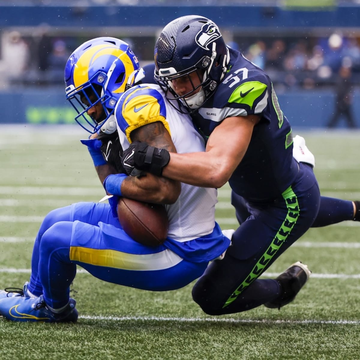 Seattle Seahawks' Aaron Curry before the NFL preseason football