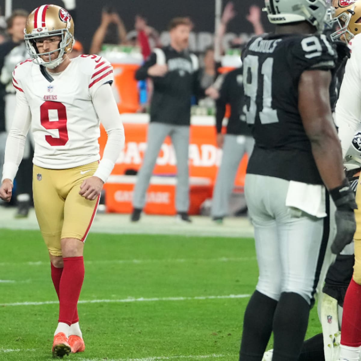 Robbie Gould injury: 49ers kicker out with knee injury in Week 5, who will  replace him - DraftKings Network