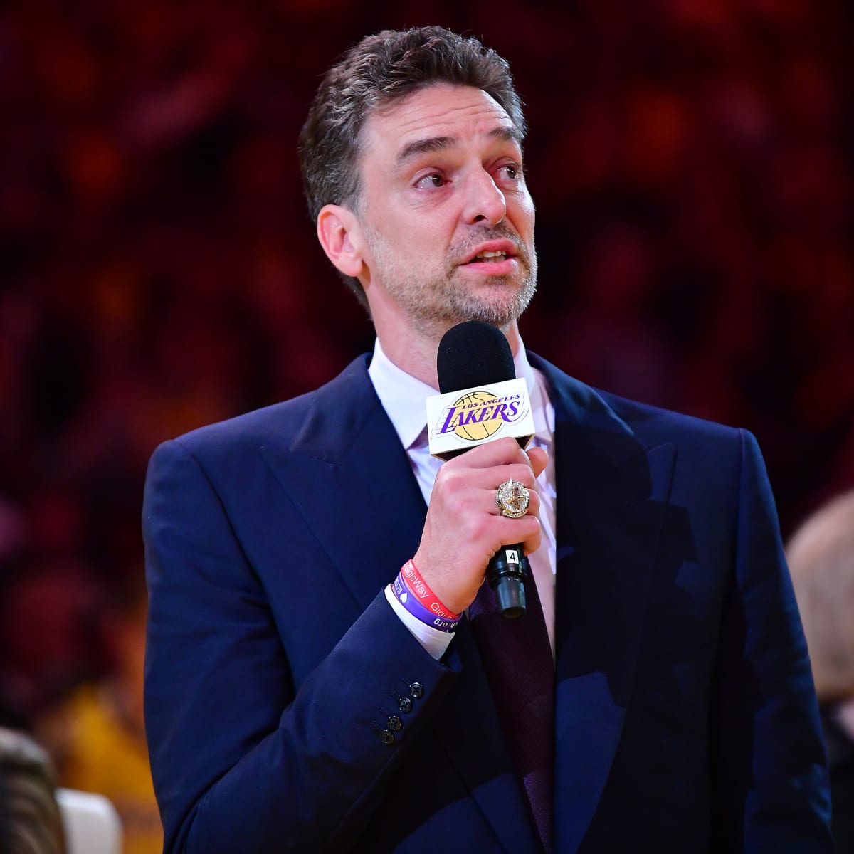 ESPN on X: Pau Gasol shared his thoughts on getting his jersey