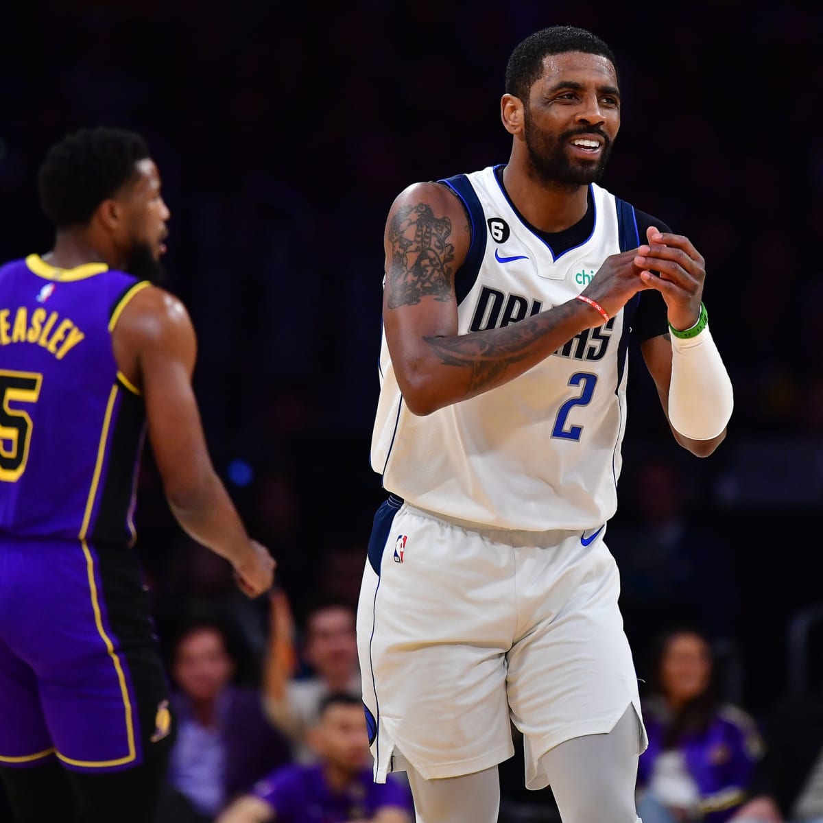 Kyrie Irving Sits Courtside as LeBron James' Lakers Eliminate Grizzlies -  Sports Illustrated Dallas Mavericks News, Analysis and More