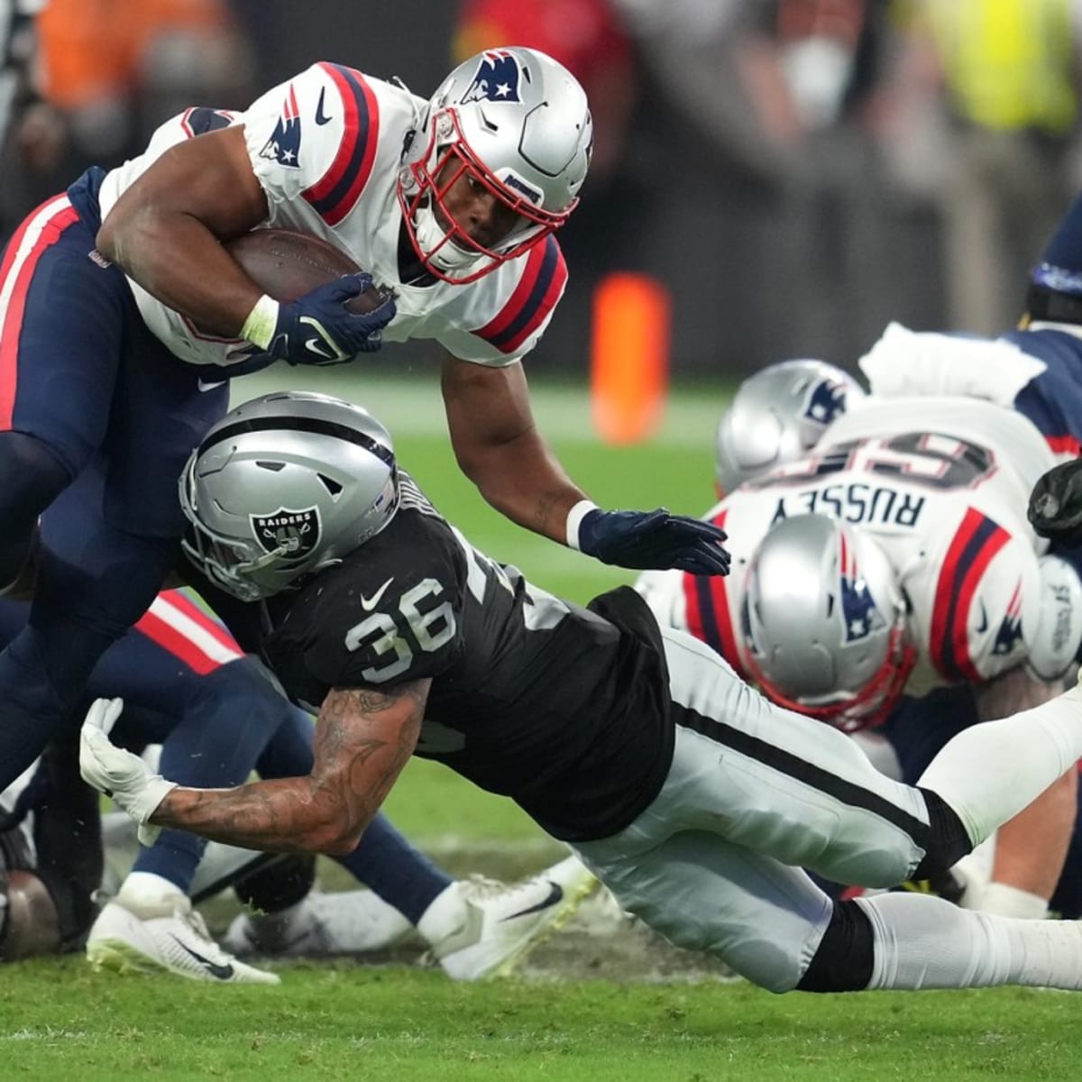 Las Vegas Raiders linebacker Curtis Bolton #36 plays during pre-season NFL  football game against the San Francisco 49ers Sunday, Aug. 13, 2023, in Las  Vegas. (AP Photo/Denis Poroy Stock Photo - Alamy