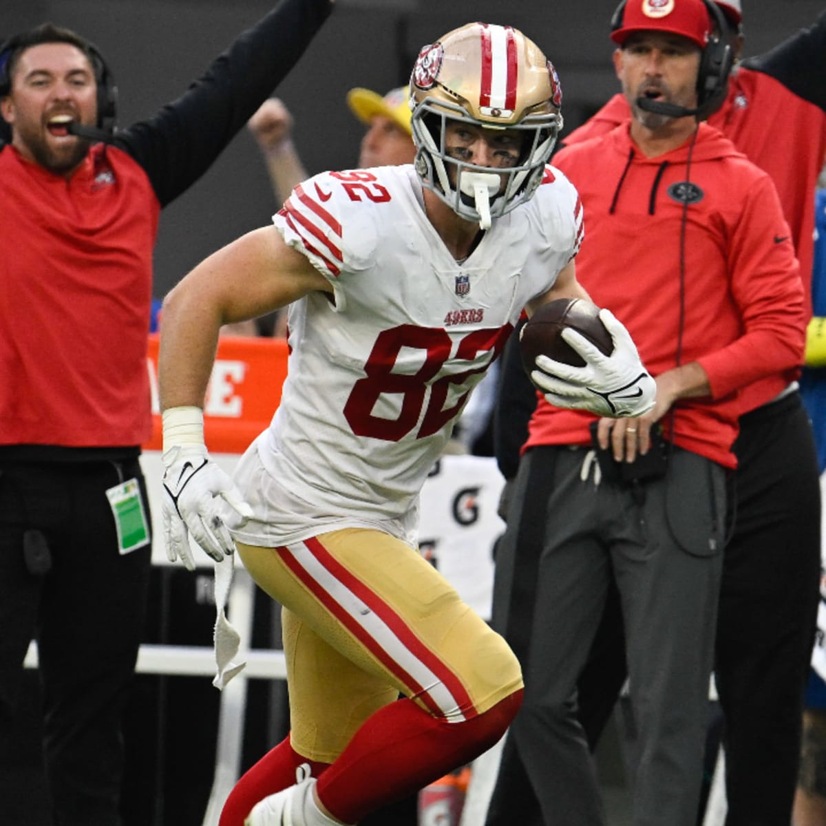 49ers tight end Ross Dwelley keeps surprising — himself