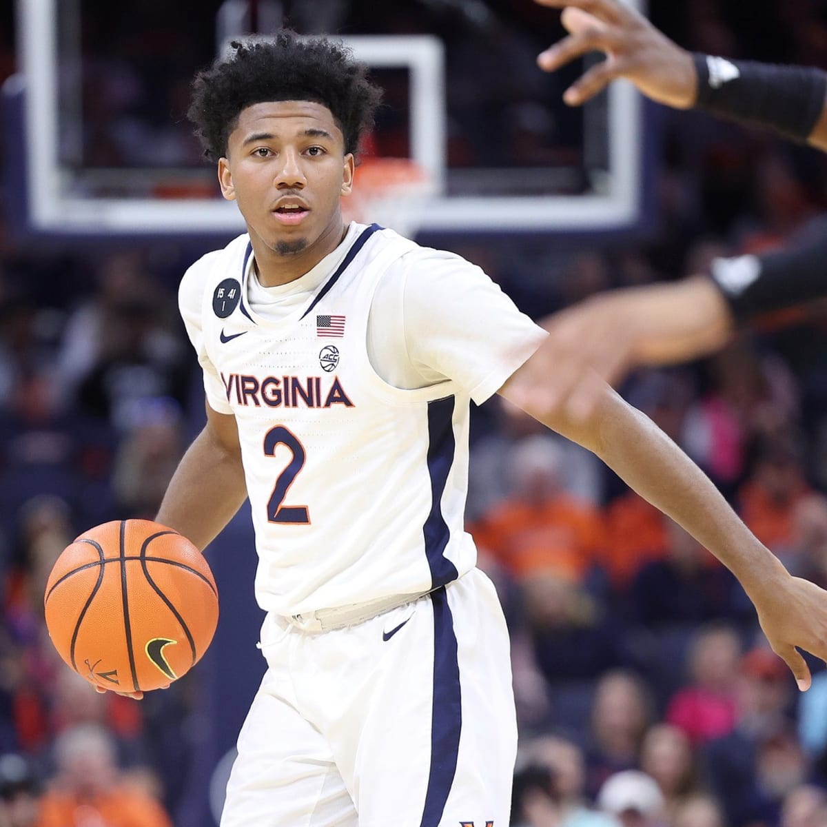 UVA basketball's Reece Beekman flashes at the NBA Combine