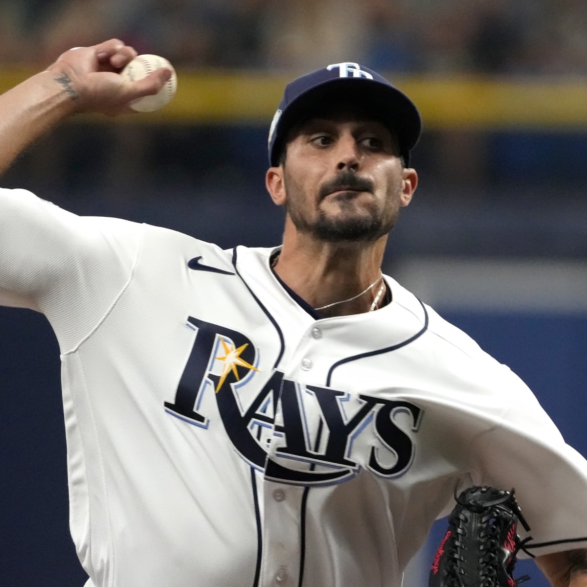 Tampa Bay Rays Pitcher Zach Eflin delivers a pitch to the plate News  Photo - Getty Images