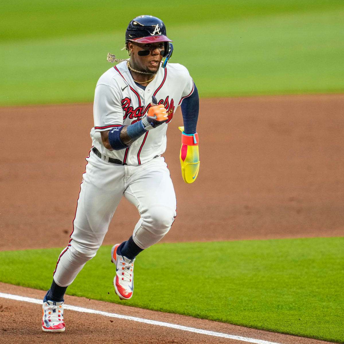 Ronald Acuna Jr. hit by first pitch, exits in 2nd inning (Video