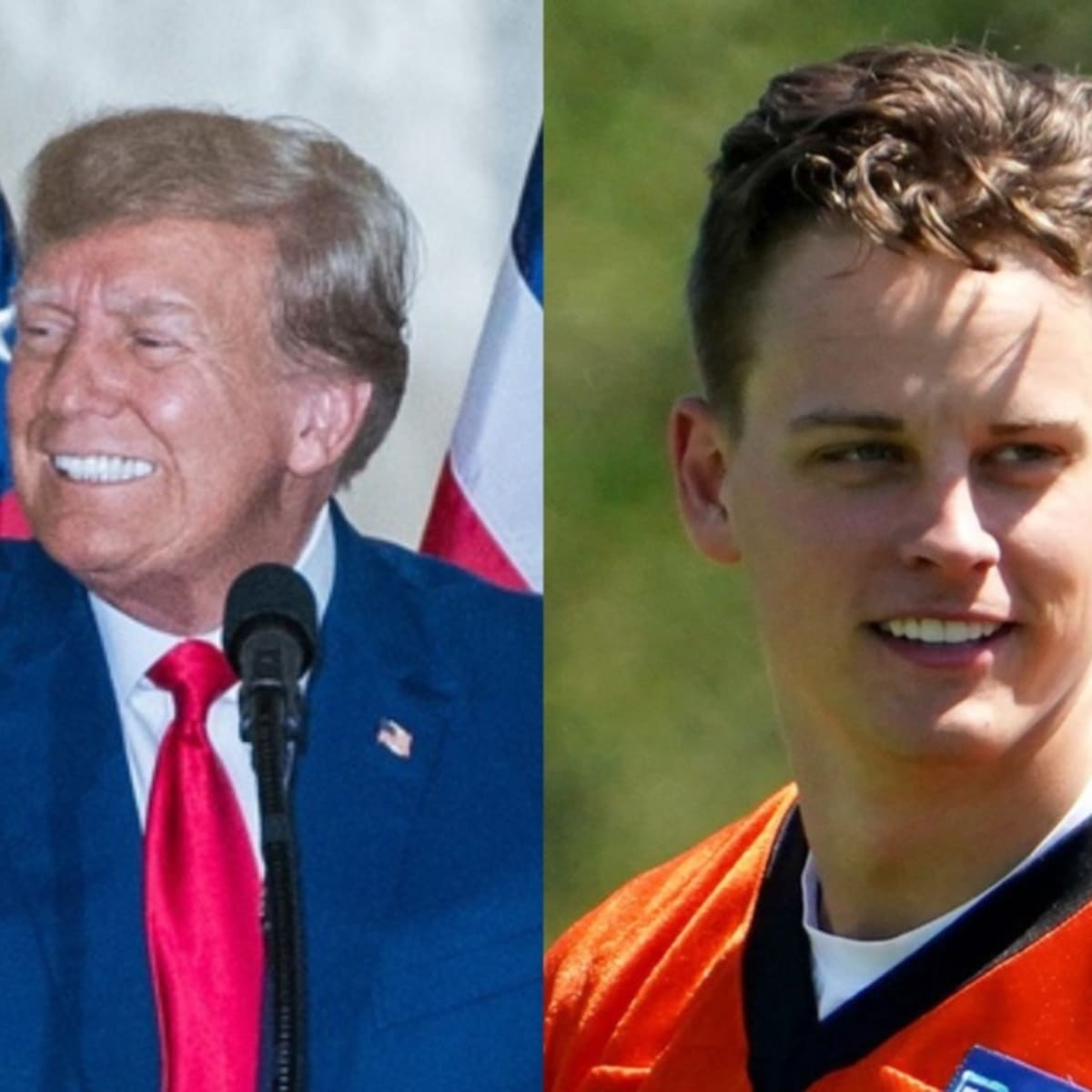 Joe Burrow thanks President Donald Trump for hosting the national