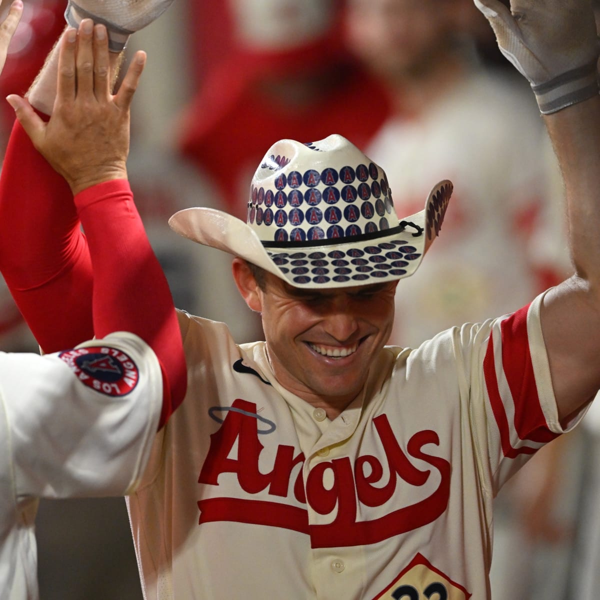 Los Angeles Angels' Jared Walsh hits three homers again