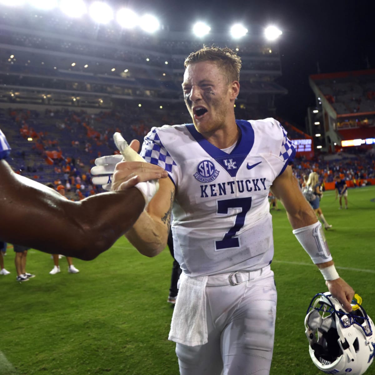 DE Clelin Ferrell celebrates being picked No. 4 at his home