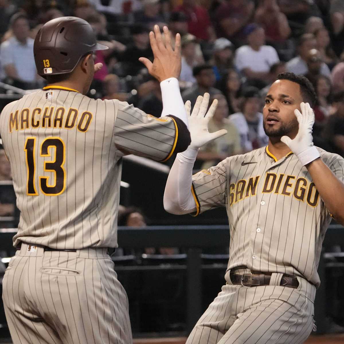 San Diego Padres third basemen Manny Machado (13) takes batting