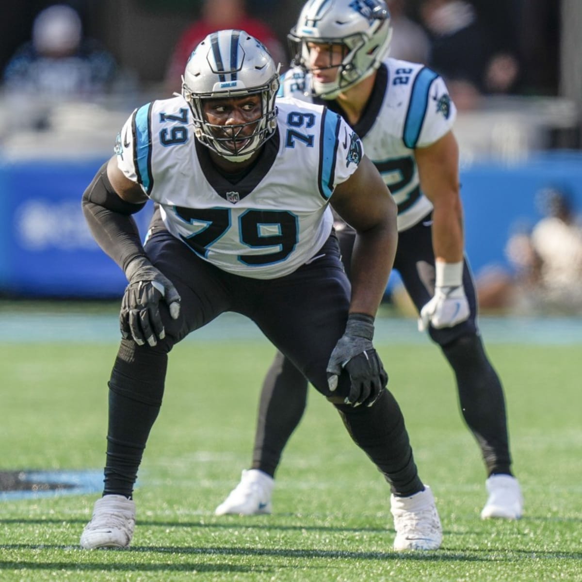 Offensive tackle Ikem Ekwonu of the Carolina Panthers is introduced News  Photo - Getty Images