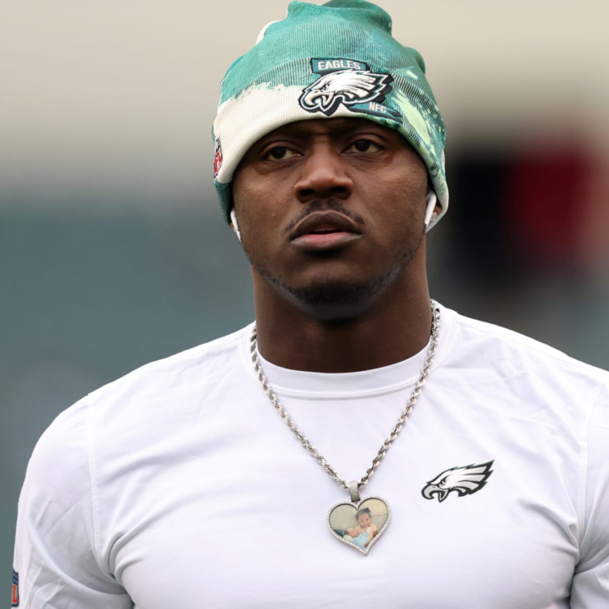 What was Eagles' A.J. Brown's reaction after being nearly hit by a car  during a fundraiser? 