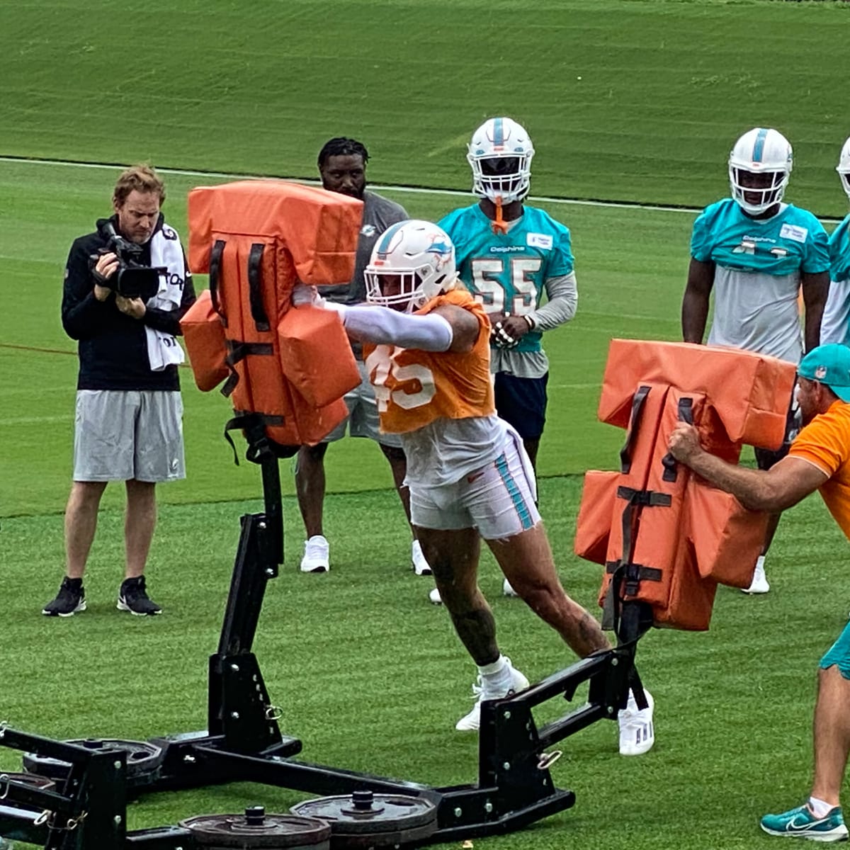 Tua Tagovailoa & Tyreek Hill Miami Dolphins Unsigned Pre-Snap Photograph