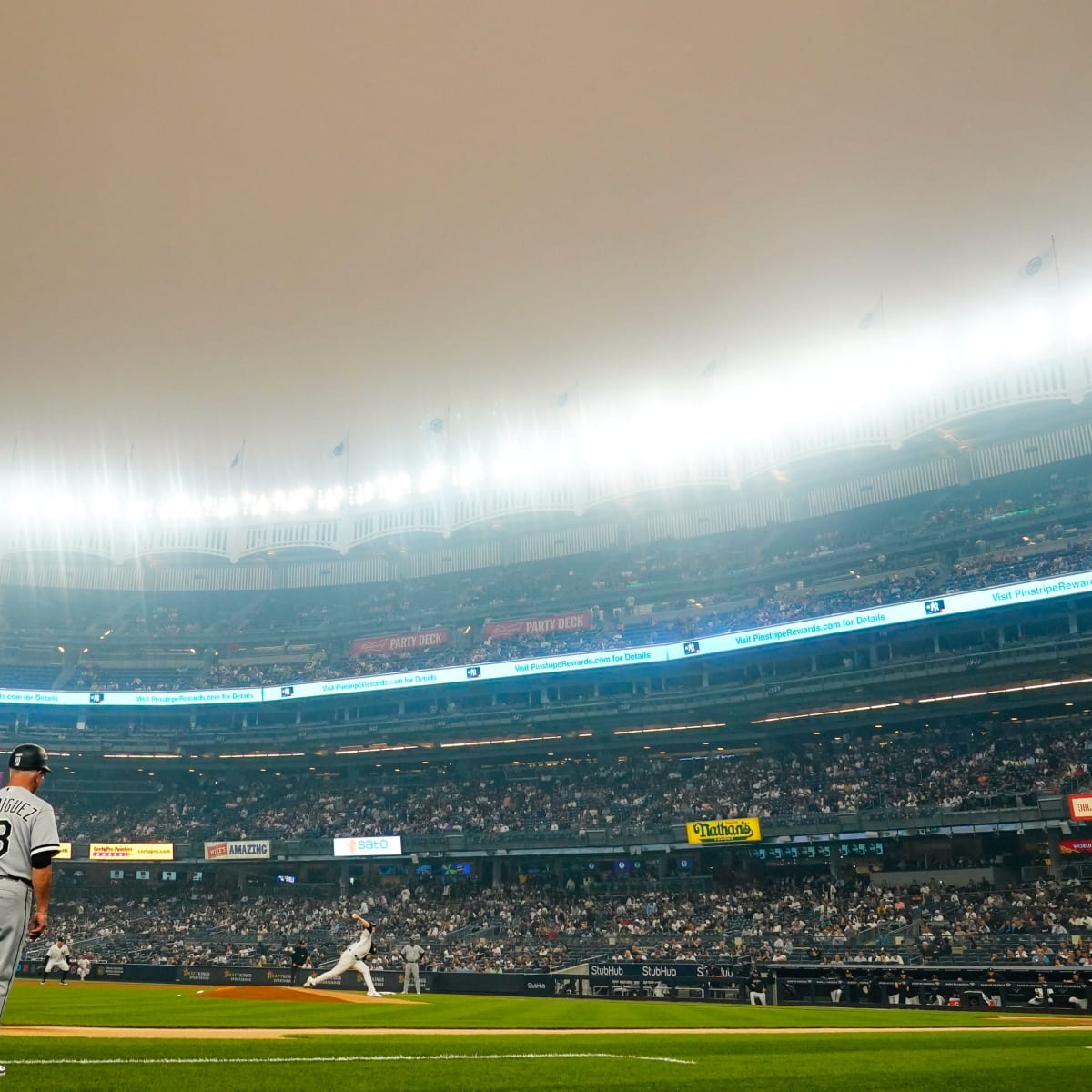 Images of Yankee Stadium Enveloped in Smoke Portray Dystopian Scene -  Sports Illustrated
