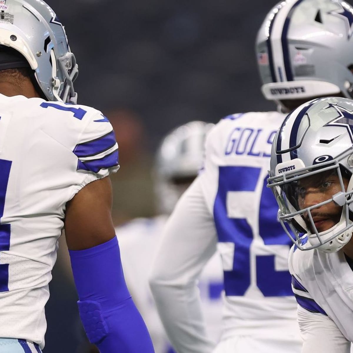 Dallas Cowboys linebacker Jabril Cox (14) in action during an NFL football  game against the Washington Commanders, Sunday, Oct. 2, 2022, in Arlington.  (AP Photo/Tyler Kaufman Stock Photo - Alamy