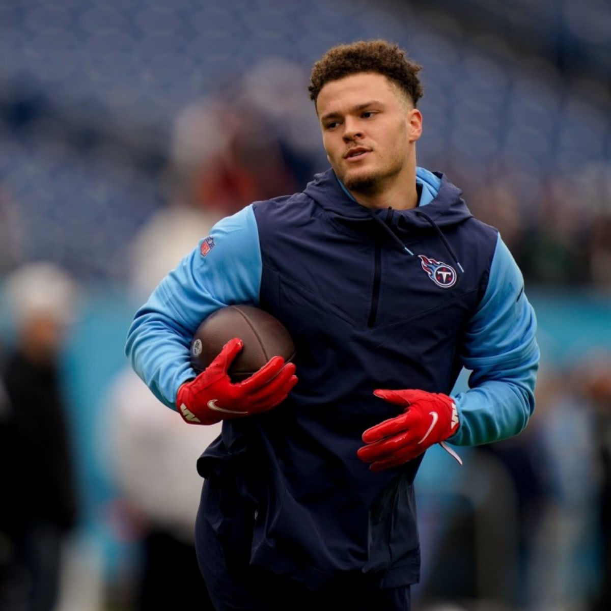 Tennessee Titans defensive back Amani Hooker runs a drill during NFL  football training camp in Nissan Stadium Saturday, Aug. 3, 2019, in  Nashville, Tenn. (AP Photo/Mark Humphrey Stock Photo - Alamy