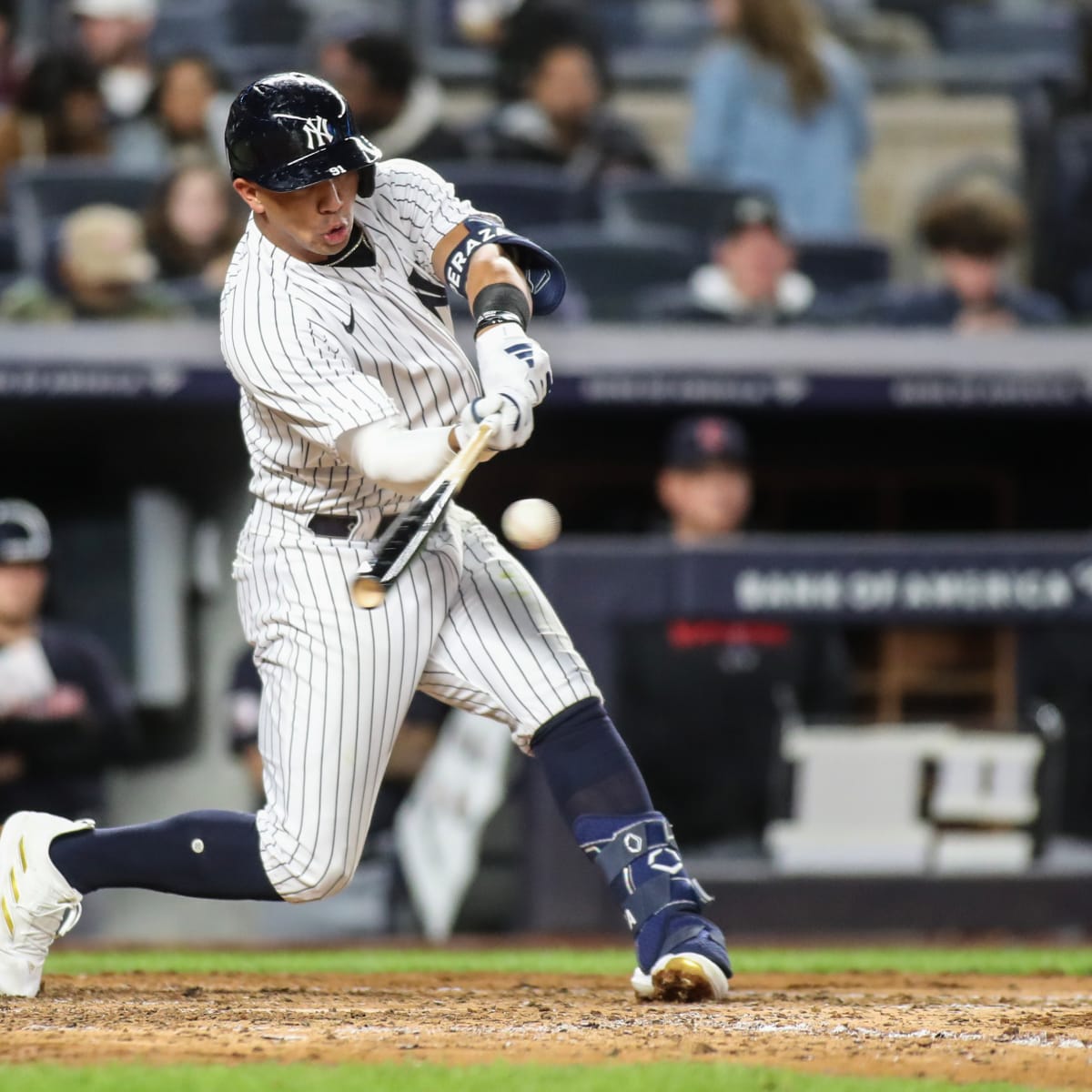 New York Yankees Prospect Oswald Peraza Hits First MLB Home Run - Sports  Illustrated NY Yankees News, Analysis and More