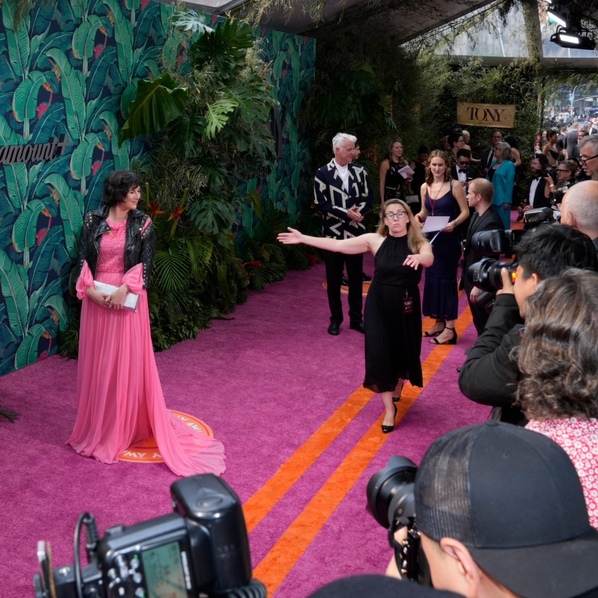 Aaron Rodgers takes in the Tony Awards