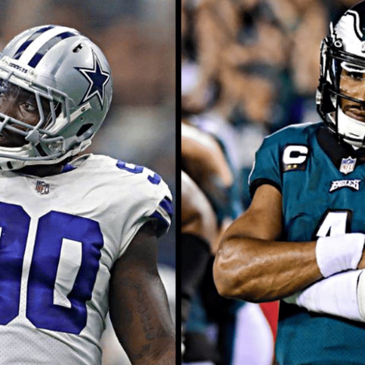 Dallas Cowboys defensive end DeMarcus Lawrence (90) wars up before an NFL  football game against the Philadelphia Eagles in Arlington, Texas, Sunday,  Dec. 9, 2018. (AP Photo/Ron Jenkins Stock Photo - Alamy