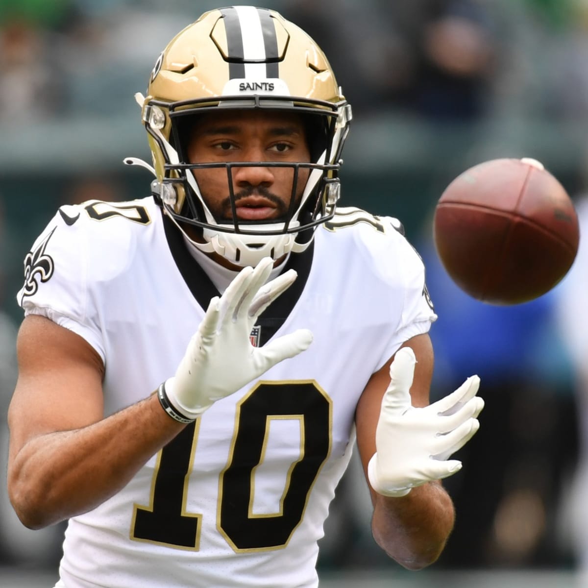 New Orleans Saints' Tre'Quan Smith in action during an NFL football game  against the New York Jets, Sunday, Dec. 12, 2021, in East Rutherford, N.J.  (AP Photo/Matt Rourke Stock Photo - Alamy