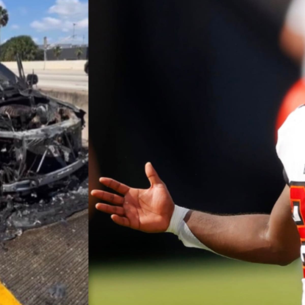 NFL Player Leonard Fournette Safe After Car Catches Fire on Highway