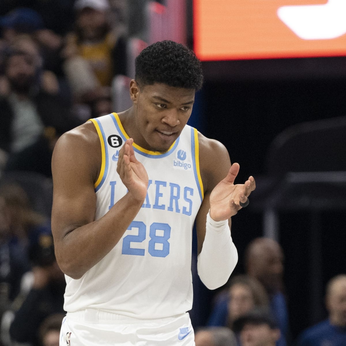 Why did the Lakers' Rui Hachimura choose to wear the No. 28 jersey
