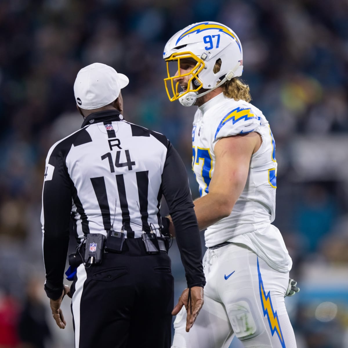 Los Angeles Chargers defensive end Joey Bosa (97) rushes the