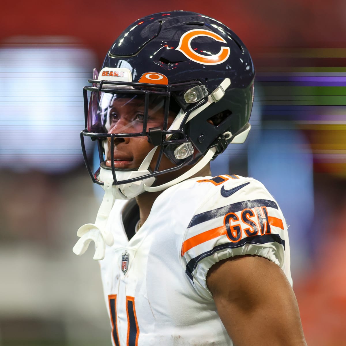 LAKE FOREST, IL - MAY 24: Chicago Bears wide receiver Darnell Mooney (11)  during the the Chicago Bears OTA Offseason Workouts on May 24, 2022 at  Halas Hall in Lake Forest, IL. (