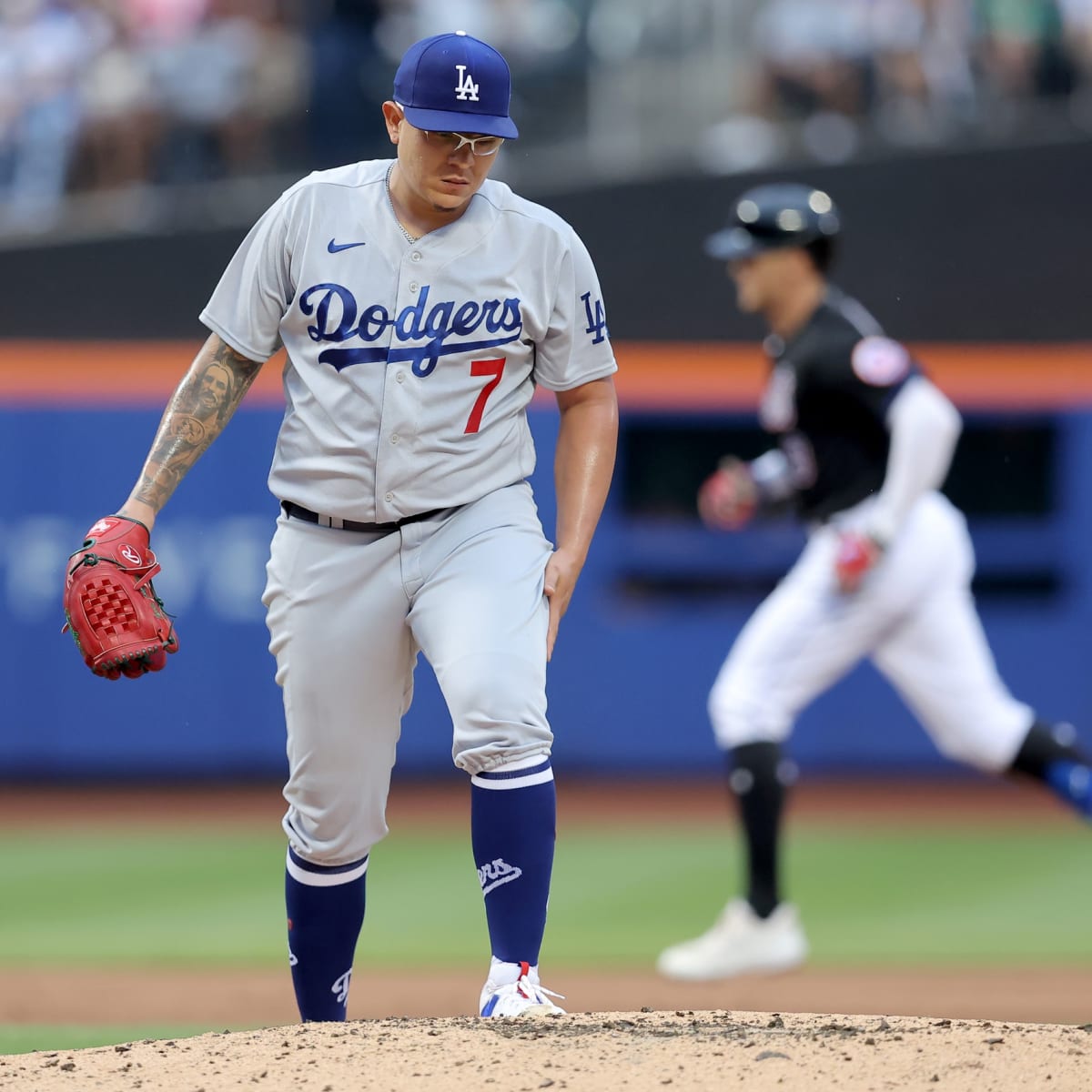 Julio Urias allowed one hit in six innings against the Mets
