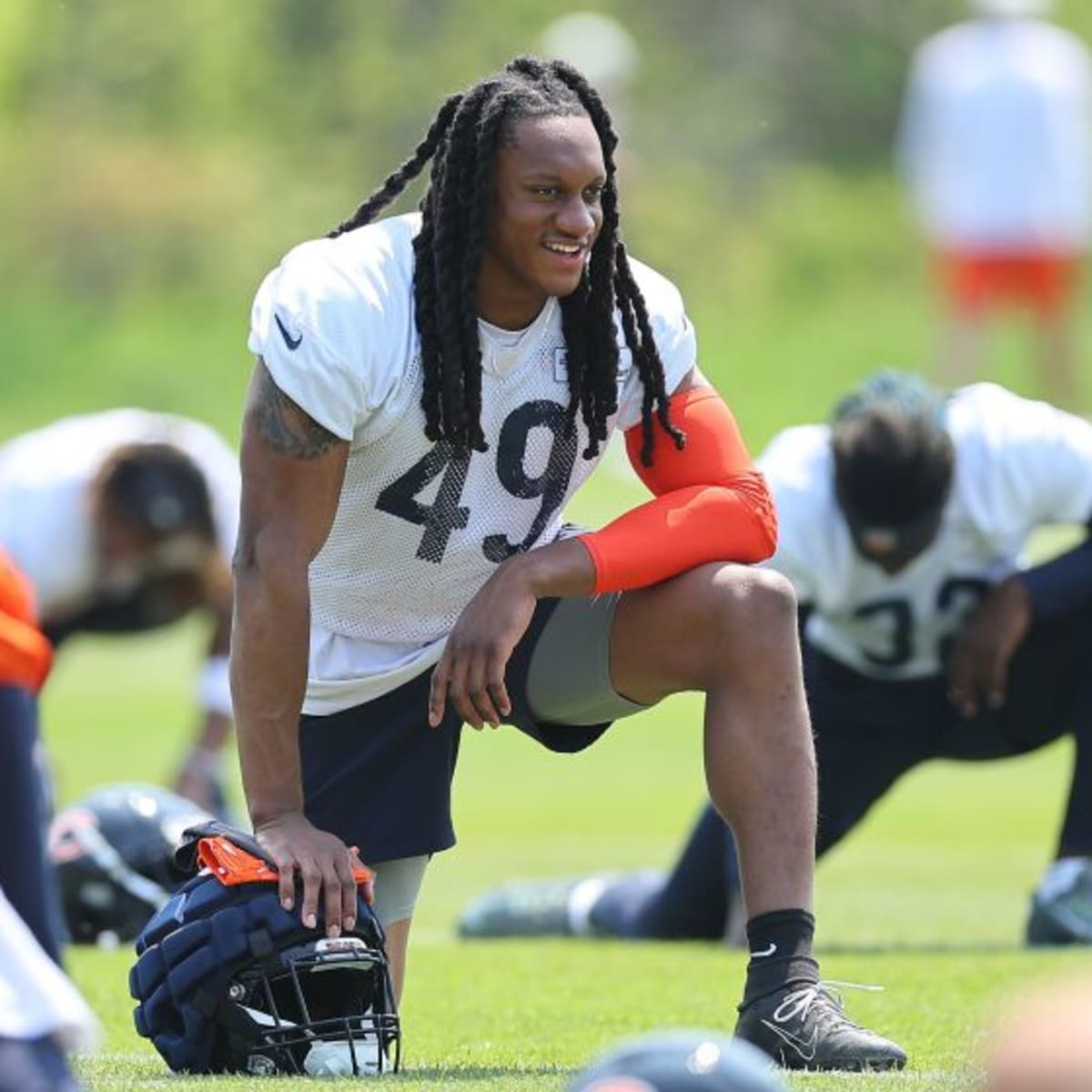 Buffalo Bills middle linebacker Tremaine Edmunds (49) reacts while