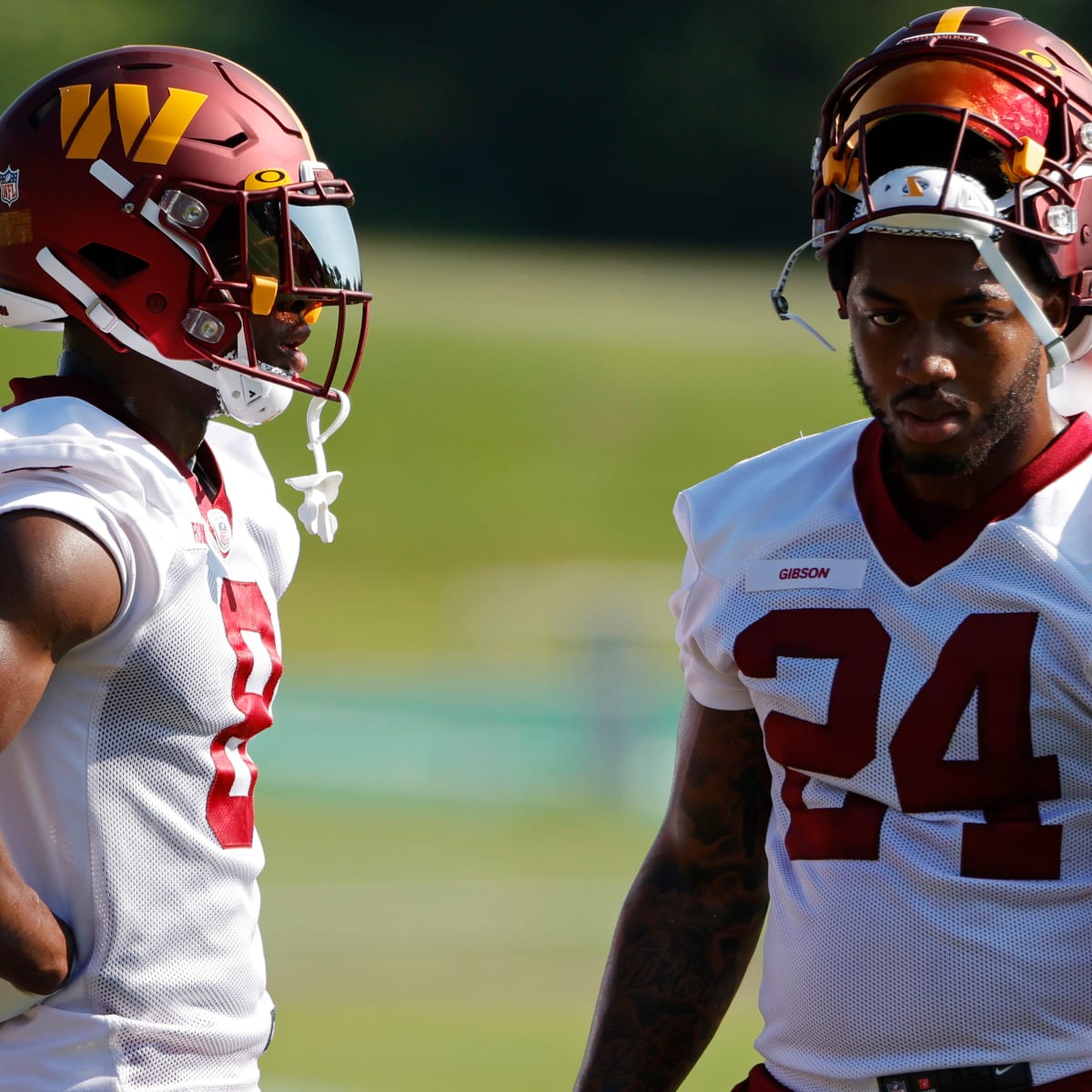 Washington Commanders Eric Bieniemy Riding Brian Robinson With Antonio  Gibson Limited