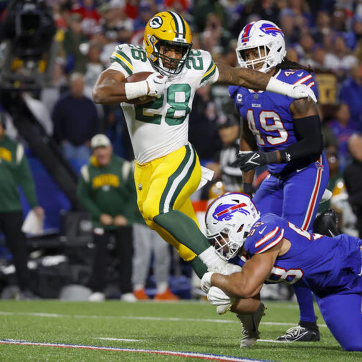 Buffalo Bills Interested in Trade for Packers Running Back A.J. Dillon;  Dalvin Cook, Dallas Cowboys' Elliott Also on Radar? - Sports Illustrated  Buffalo Bills News, Analysis and More