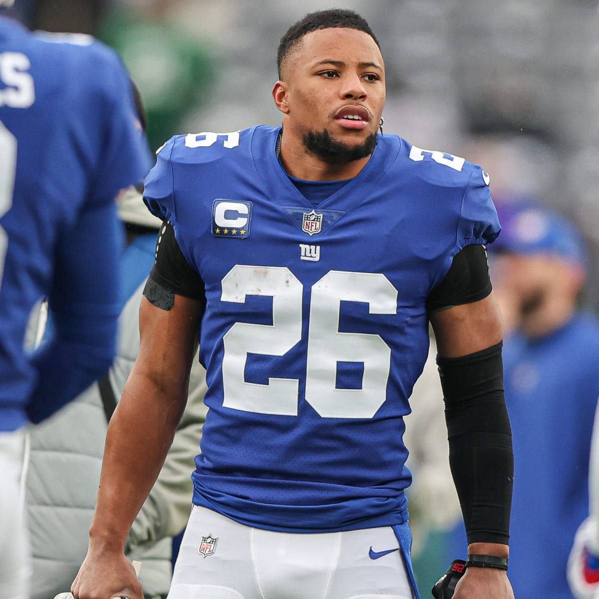 Russell Athletic, Shirts, Saquon Barkley Blue Jersey