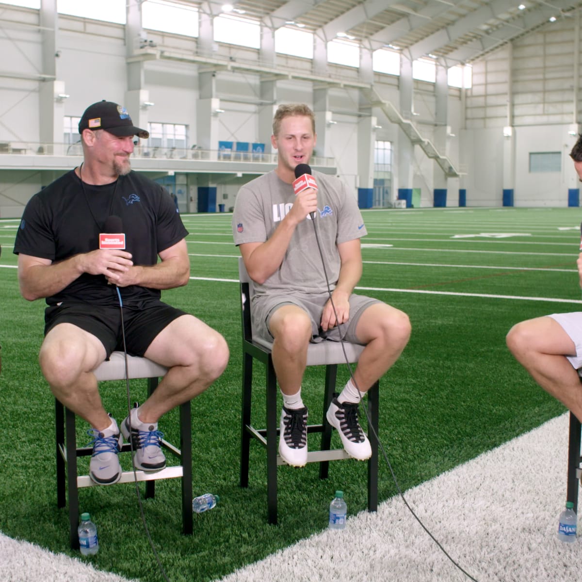 Jared Goff and Dan Campbell audition for ManningCast - Detroit Sports Nation